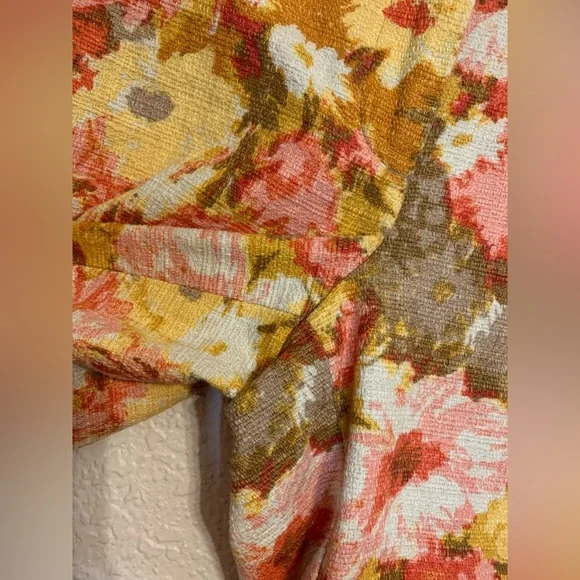 Talbots Signature Size 2 Red Orange Pink Floral  Ankle Dress Pants Slacks - Picture 5 of 8